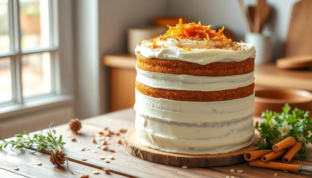 Spiced Carrot and Oat Birthday Cake
