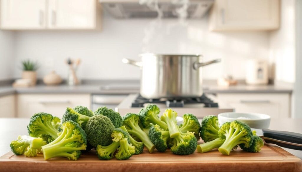 broccoli preparation for steaming