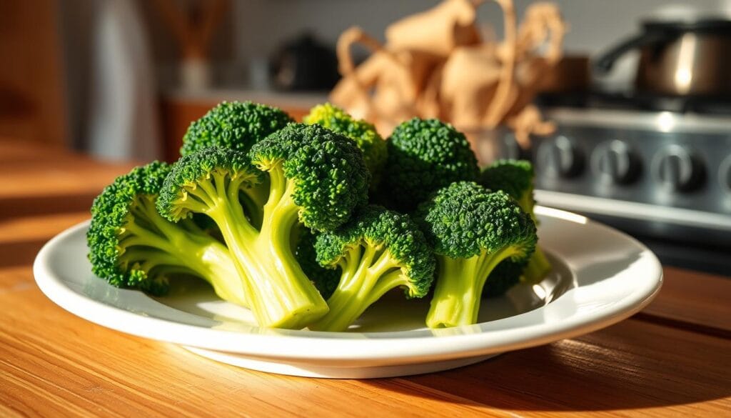 healthy steamed broccoli