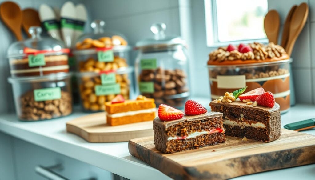 storing healthy cakes