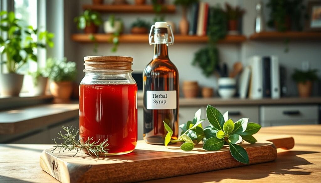 Proper storage of herbal lung syrup